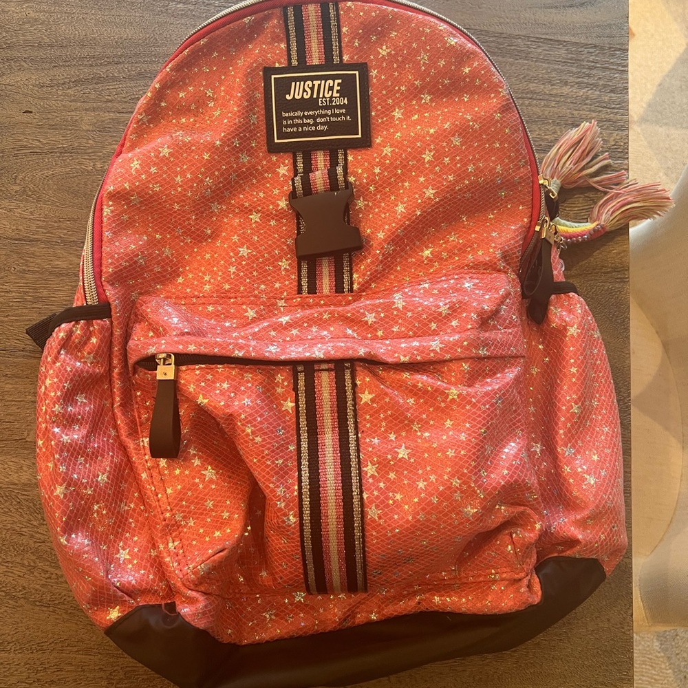 Justice Coral Starry Backpack